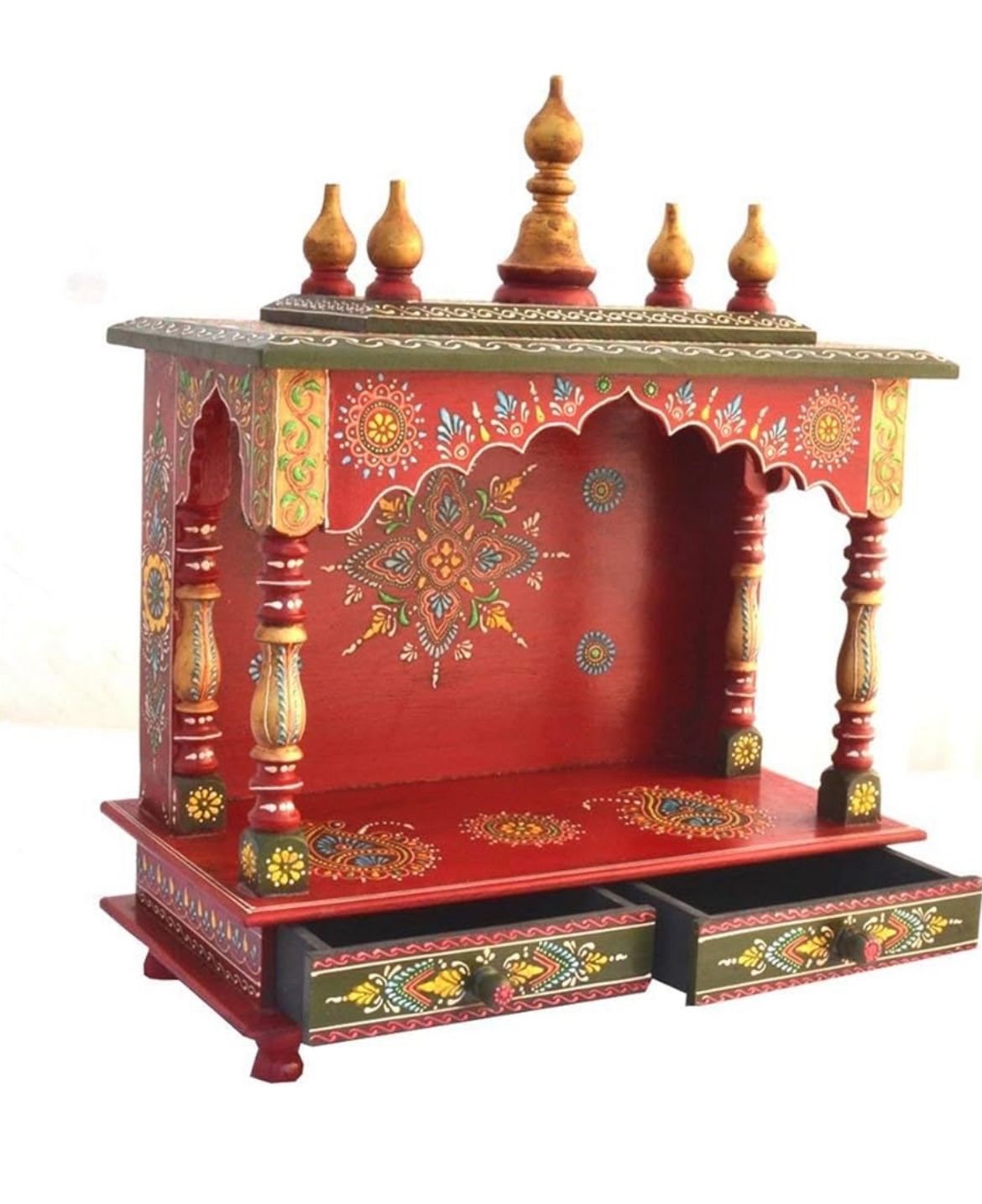 Handcrafted Wooden Hindu Mandir Pooja Ghar: Home/Office : £147