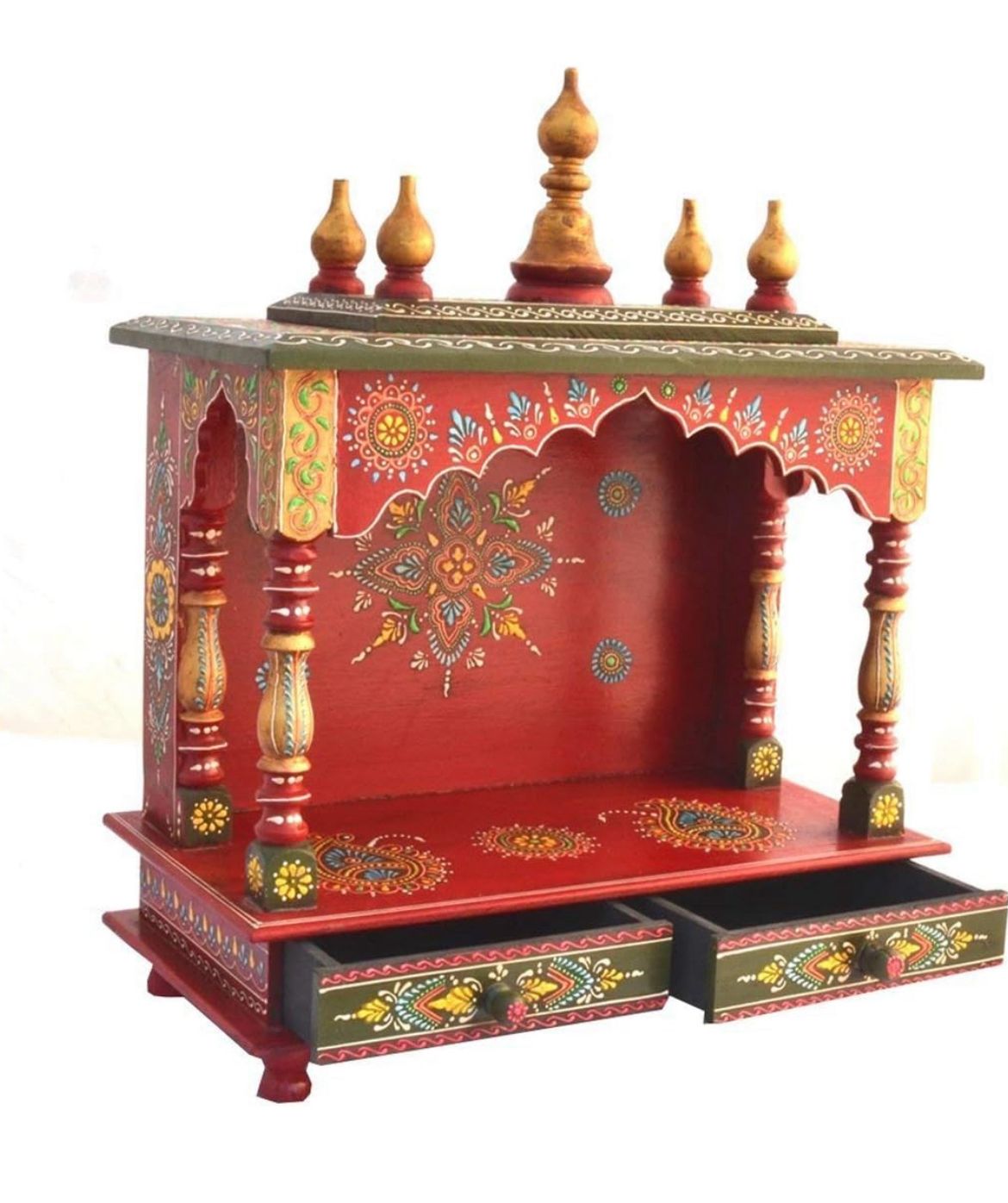 Handcrafted Wooden Hindu Mandir Pooja Ghar: Home/Office : £147