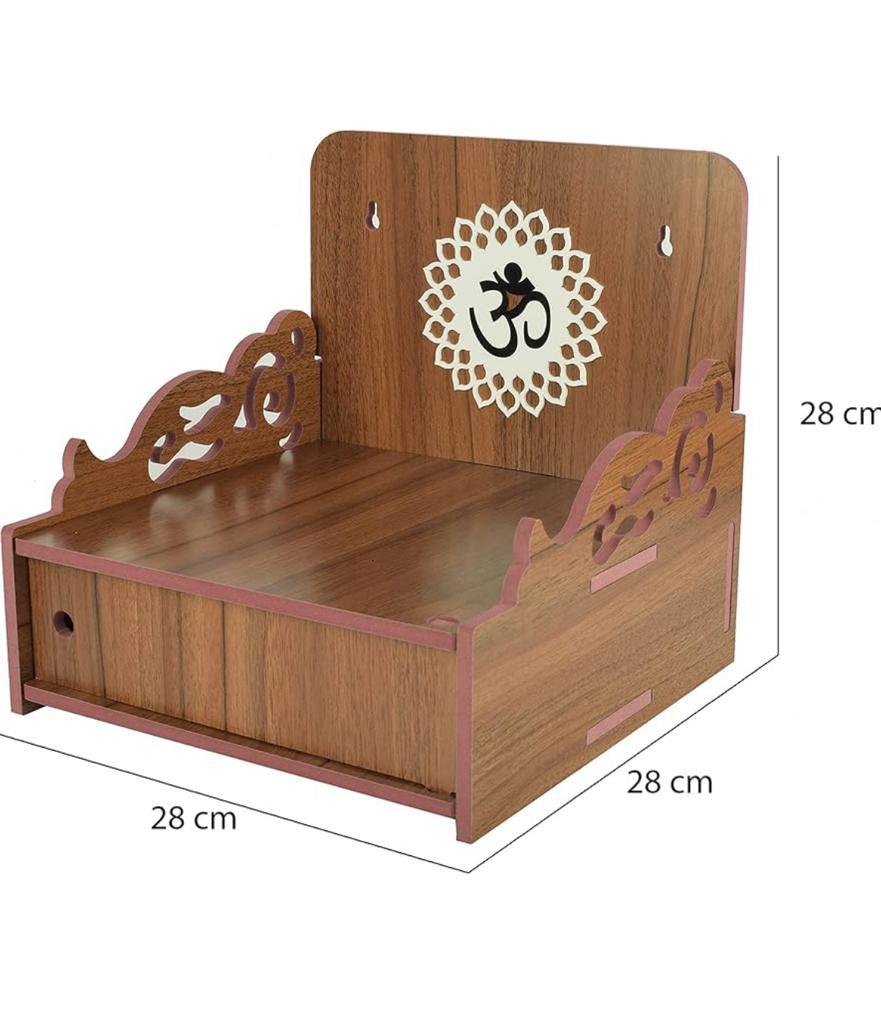 Handcrafted Wooden Hindu Pooja Mandir for Homes: £97