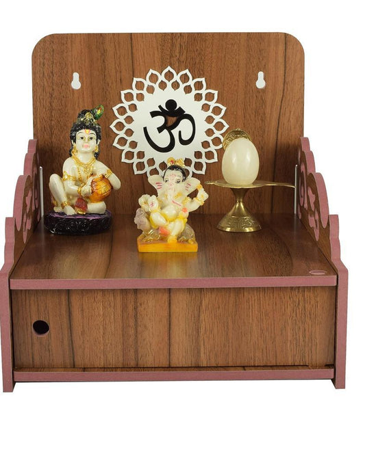 Handcrafted Wooden Hindu Pooja Mandir for Homes: £97