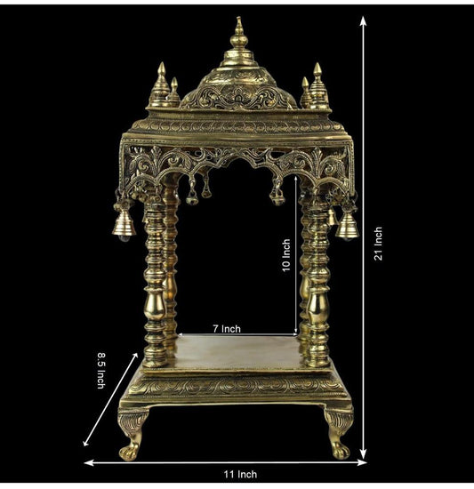 Modern Solid Brass Temple Pooja Mandir: £497