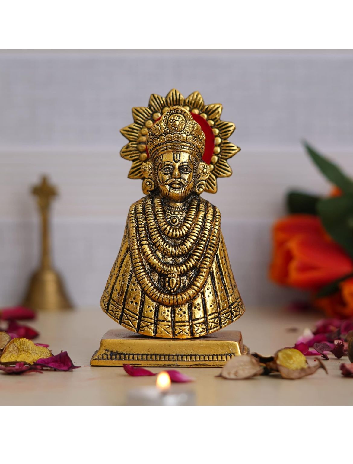 Traditional Gold Khatushyamji Idol