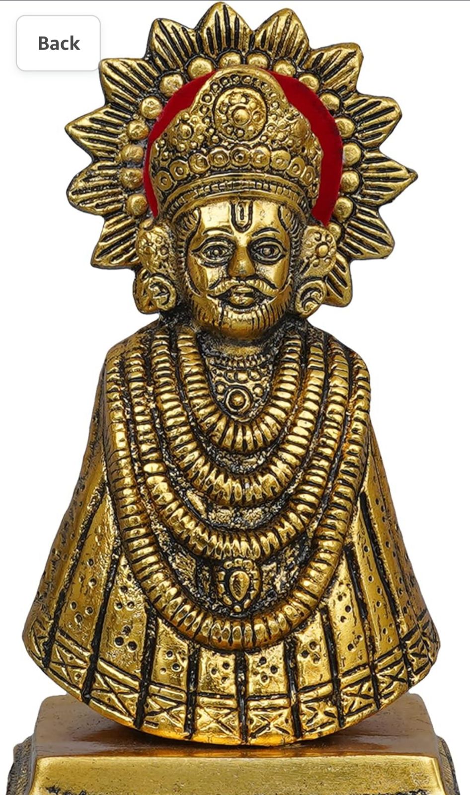 Traditional Gold Khatushyamji Idol