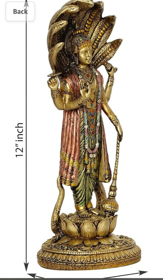 Traditional Lord Vishnu Poly Resin Idol: £147