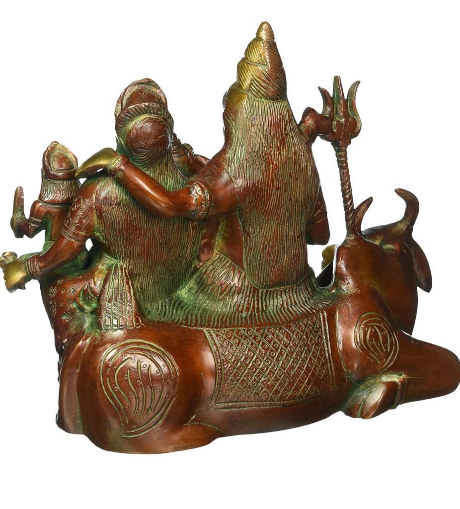 Multicolour Brass Shiva Family Statue  - £147